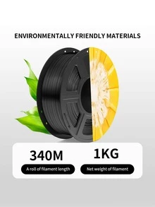 PETG Black Filament 3D Printer Filament Set, 1.75mm High Precision, Vacuum Sealed, Good Adhesion, Less Warpage, Smooth Printing Material Quality - Black - View 5