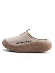 Women's Slip-On Sandals, Breathable Mesh Walking, Casual Sports Shoes, Slip-On, Thick Sole Summer Slippers, Suitable For Indoor And Outdoor Daily Wear - Khaki - View 6