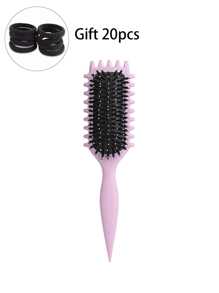 1PC Bounce Hollow Combs Curl Define Styling Brush Smooth Hair Fluffy Comb Massage Home Hair Styling Tool Combs For Woman,Hair Brush,Comb,Hair Tools,Hair Products And Accessories For Barber Salon Beauty Travel Essentials,Back To School,Travel Holiday Essentials,Hair Accessories For Women
