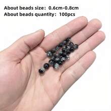 100pcs 6-8mm Creative Black And White Acrylic Cracked Beads, Suitable For Women, DIY Bracelets, Necklaces, Jewelry Materials,Suitable For Holiday Beading