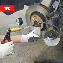 Besper Kit de bomba de vacío y drenaje de fluido de frenos manual 2 en 1, instrumento de vacío portátil y duradero, bomba de vacío manual herramienta de reparación y reemplazo del aceite de frenos del automóvil, pistola de succión de aceite del detector de automóviles