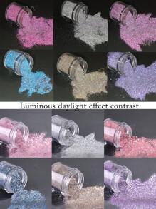10g Shiny Reflective Diamond Nail Glitter Powder Silver Holographic Micro Drill Dazzling Crystal Gel Polish Manicure Pigment ,Reflective Silver Nail Powder Flash Disco Diamond Chrome Pigment Dipping Powder Nail Glitter Rhinestone Sequins - Multicolor - View 2
