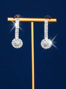 4 pièces Accessoires de mariée style bohème vintage, imprimé nœud losange col en V, style décontracté élégant de mode de rue - Argent - Voir 4