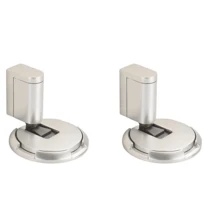 1pc Quiet Windproof Stainless Steel Magnetic Door Stopper - Invisible, Adjustable Strength For Secure Closure