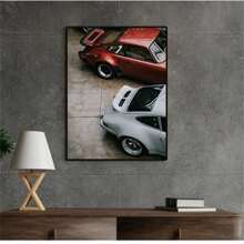 1 件老式汽车海报、墙壁艺术、经典汽车艺术、复古汽车印刷家居装饰墙壁艺术海报无框 - 彩色 - 查看 2
