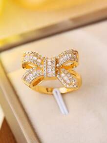 1pc Rhinestone Butterfly Design Functional Multi-Purpose Ring