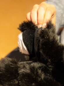 1 件 24 厘米/9.4 英寸可爱卡通天鹅毛绒玩具，黑白天鹅毛绒玩具，可爱装饰品，适合女孩、儿童、家居装饰、动物园礼物