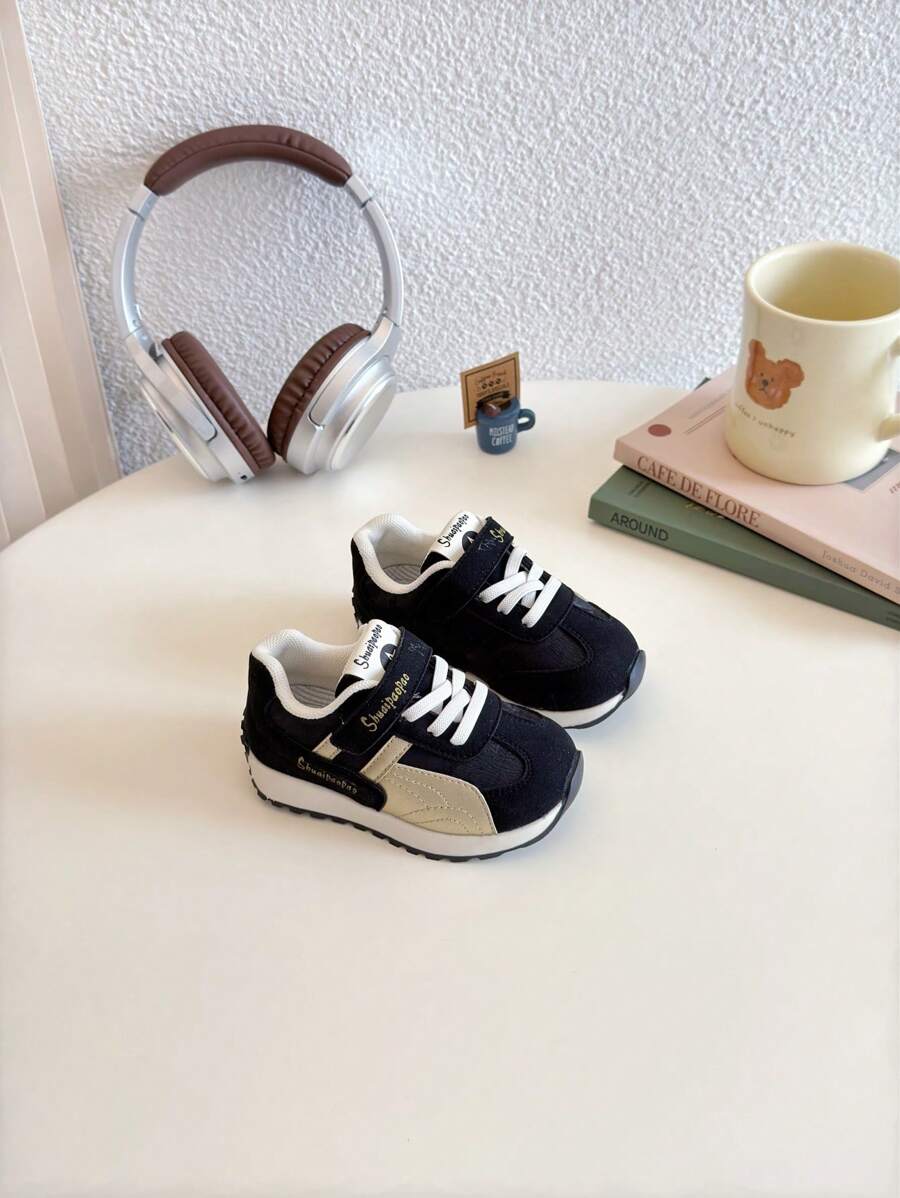 婴儿运动鞋 幼儿步行鞋 软底轻便休闲鞋 适合男婴，春秋季 - 黑色 - 查看 1