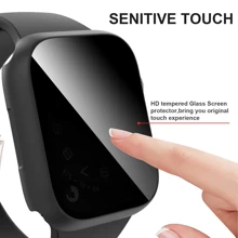 Funda de privacidad compatible con Apple Watch de 46mm, 42mm, 44mm, 45mm, 41mm, 40mm, [antiespionaje] protector de pantalla de vidrio templado, funda dura de PC compatible con Apple Watch Series 10, 9, 8, 7, 6, 5, 4, SE, Ultra/Ultra 2 - multicolor - Ver 2