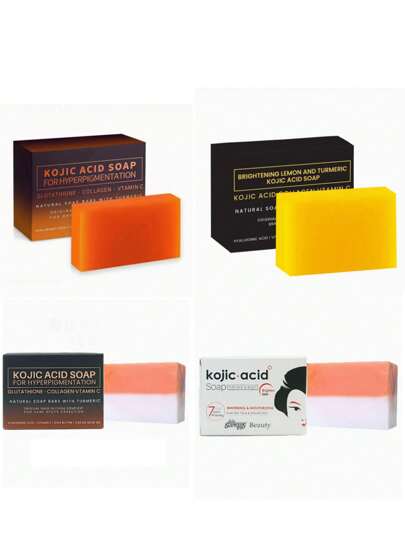 1pc Kojic Acid Soap, Philippines Made Papaya Soap, Handmade Turmeric Scented Soap, For Body Odor