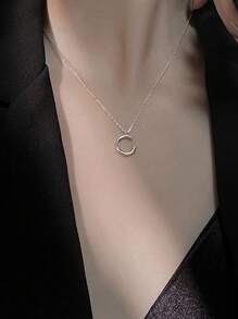 925 Sterling Silver Letter Necklace, Minimalist Design Collor Necklace, 2025 New Fashion Jewelry