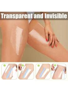 5/10/15/20/25/30/35/40pcs Invisible Anti-Chafing Thigh Bands, Anti-Friction Thigh Bands, Thigh Tape, Transparent Protective Pads, Suitable For Women's Inner Thighs And Calves, Comfortable Protection, Cooling For Summer, Essential For Beach, Travel - Multicolor - View 5