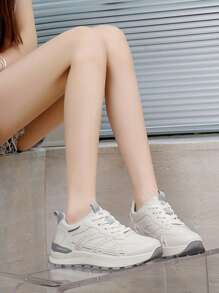 Scarpe casual da donna primaverili 2025, traspiranti, con suola morbida, sneaker chunky, scarpe da corsa da donna, scarpe casual da donna, sneaker bianche