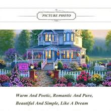 SNA 2025 Castel în stil nou, peisaj, construcție castel, castel, DIY, cusătură în cruce, kituri de broderie, set de lucru manual, ață imprimată pe pânză, casă de țară, vilă, reședință, kit DIY, artizanat, kit de broderie brodată, kituri de cusătură în cruce, kit de croșetat, kit de ace de perforat, accesorii de cusut, kit de cusut, ață de broderie, kit de artizanat, materiale de cusut, model de cusut, croșetat, consumabile pentru artizanat, kit de broderie, model de cusut pentru începători.