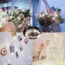 3 Pcs Fairy Lights Battery Operated String Lights - 6.56ft 20 LED Mini String Lights Wire Firefly Lights For Vases Mason Jars DIY Crafts Plants Table Centerpieces Wedding(Cool White/Warm White) - White - View 7