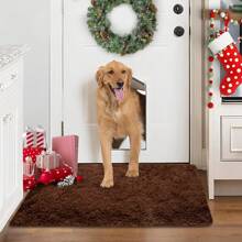 Area Shag Rug For Living Room Bedroom Nursery Room, Machine Washable Fluffy Shaggy Runner Rugs With Rubber Backing For Kitchen Dining Room, Indoor Aesthetic Decor Fuzzy Thick Modern Carpet For Entryway Laundry Room Game Room - 咖啡棕 - 查看 10