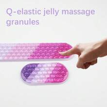 Ergonomic Crystal Keyboard Wrist Rest, Mouse Wrist Rest & Extra Large Mouse Pad Set - PU Silicone Pad, Anti-Slip, Soft Support, Comfortable Typing