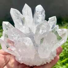 1 Stück Bergkristall Cluster - Wunderschön und edel, geeignet für Bankette und Heimdekoration - Lieblingssammlung von Kristallbegeisterten - perfektes Geschenk für Feste