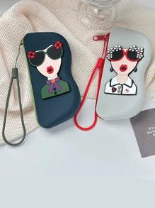 Un étui en silicone pour ranger des lunettes, avec une poignée pour le suspendre, adapté aux déplacements et à une utilisation portable. Il est imperméable et antichoc, conçu pour protéger les lunettes de la poussière. Parfait pour les fêtes de révélation du sexe, les anniversaires, les mariages, les fêtes. Cadeau idéal pour les collègues, les amis et la famille, la rentrée scolaire