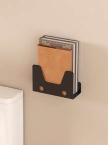 1 件创意自粘式壁挂式卫生纸架，节省空间的浴室收纳架，用于整理和储存卷纸和书籍，家居装饰收纳架，多功能浴室架 - 彩色 - 查看 6