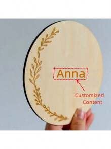 Customized Children's Wooden Birth Announcement Plaque, Creative Commemoration Plaque, Wooden Business Card, Wooden Name Announcement Board, Natural Wood Decor, Shower Gift, Made Of Natural Wood Back To School