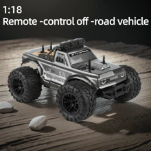 1:18 All-Terrain Remote Control Car, Kids Electric Toy Car With 2 Rechargeable Batteries, ABS Anti-Crash Material - Perfect Gift For Boys And Girls Ages 3-12