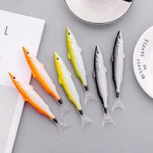 6Pcs Fish Pen Creative Wind Salt Fish Pen Ball Pen Sardine Fish Cartoon Cute Student Funny Pen (Color And Style Random) - Salted Fish Funny Pen Set - View 6