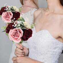 Wedding Bouquets For Bride Bridesmaid Bouquet Artificial Flowers Red Rose Bouquet For Bride Church Home Decoration, Gifts Party Favors Room Decor