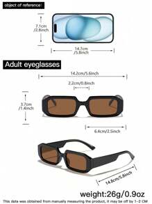 1 szt. Męskie okulary w stylu casual vintage w prostokątnej ramce, modne, odpowiednie do zajęć na świeżym powietrzu i do strojów na letnie wakacje na plaży, na zewnątrz, w podróży