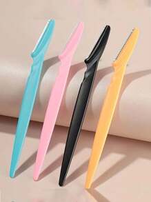 50/20/10/2pcs（随机颜色）初学者眉毛剃须刀，不锈钢刀片微触眉毛修剪器，防刮眉毛修剪器，化妆工具