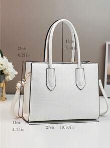 New Solid Color Toothpick Pattern Women Handbag Small Square Bag Satchel Shoulder Bag Multi-Pockets Versatile Casual Large Capacity Tote Bag Suitable For Travel Shopping, Fashion Colorblock Lightweight Luxury Casual Backpack Suitable For School Season