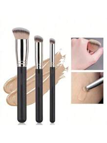 3/5pcs Makeup Brush Set, Includes Foundation Brush, Concealer Brush, Eyeshadow Brush, Blush Brush, Powder Brush And 3 Velvet Makeup Sponges, Makeup Brush Set, Makeup Brush Set, Makeup Brush Set, Complete Makeup Brush Set, Makeup Brush Set, Complete Makeup Tool Set, Makeup Brush Set, Makeup Brush Set, Makeup Gift Set - Multicolor - View 11