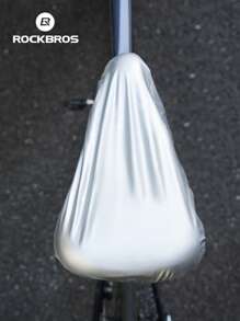 ROCKBROS 1pc Durable 26cm Silver Bicycle Seat Cover - 2-In-1 Waterproof & Heat Insulation, Compact Lightweight Portable For Daily Use