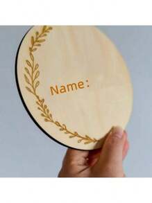 Customized Children's Wooden Birth Announcement Plaque, Creative Commemoration Plaque, Wooden Business Card, Wooden Name Announcement Board, Natural Wood Decor, Shower Gift, Made Of Natural Wood Back To School