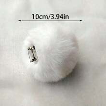 4-Piece Set Rabbit Tail Costume Props, Cute Bunny Girl Role-Playing Props, Stage Performances, Party Costumes And Accessories, Pom-Pom Pin Style And Elastic Band Style, Perfect Gift For Family And Friends Halloween