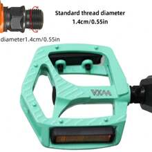 1 件自行车踏板，带铝合金双 DU 轴承，通用自行车踏板配件