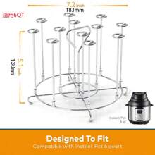 烤串架 不锈钢立式烧烤串架 烧烤串架 烧烤架 工具 适用于空气炸锅、烧烤 - 銀色 - 查看 3
