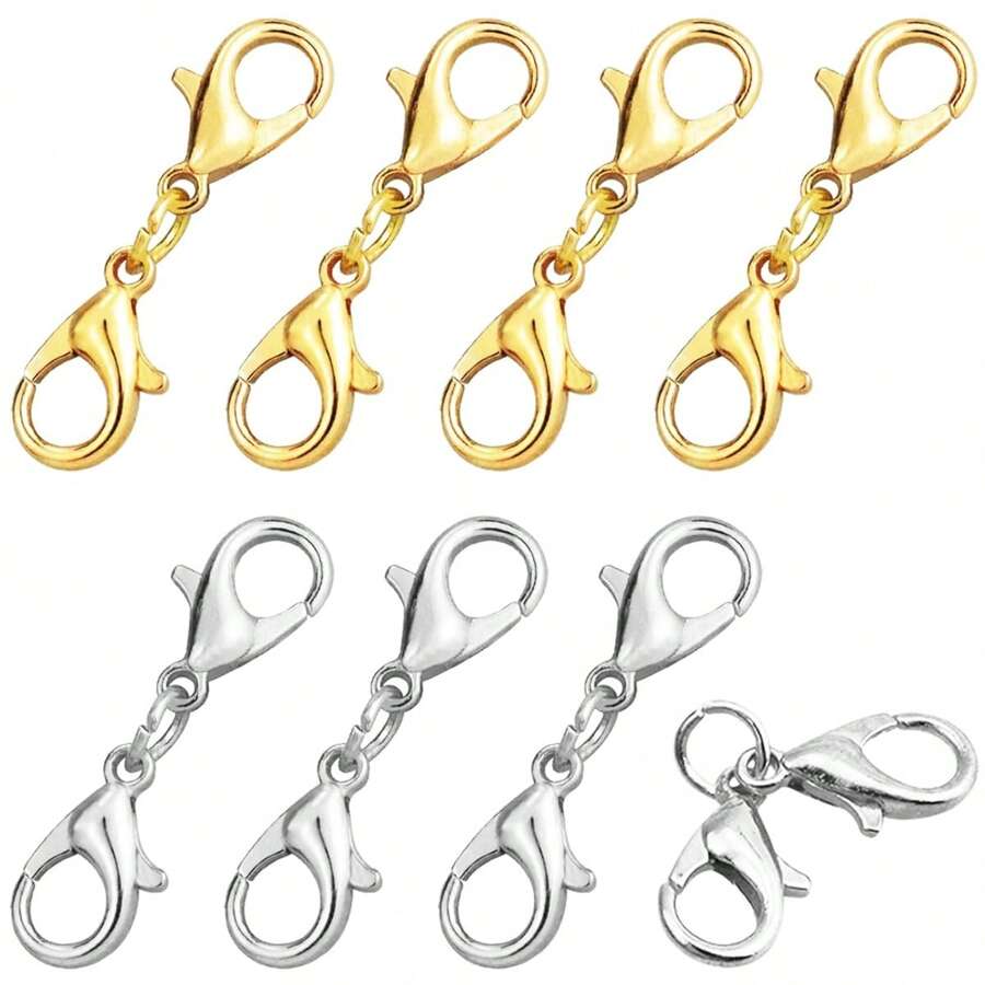 Ciondolo A Cuore Con Moschettone In Argento 925 Per Bracciale O Collana, Con Zirconi