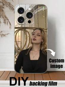 1 Pc Customized Personalized Pattern Phone Protective Back Film, Compatible With IPhone 16 15 14 13 12 11 Pro Max, Fashionable, Retro, Colorful, For Grandparents, Couples, Pet Lovers, Suitable For Anniversary, Birthday, Graduation, Wedding, Christmas, Halloween, Winter, Prom, Autumn, Mother's Day, Father's Day, IPhone Phone Protective Back Film, Phone Accessories - Multicolor - View 2