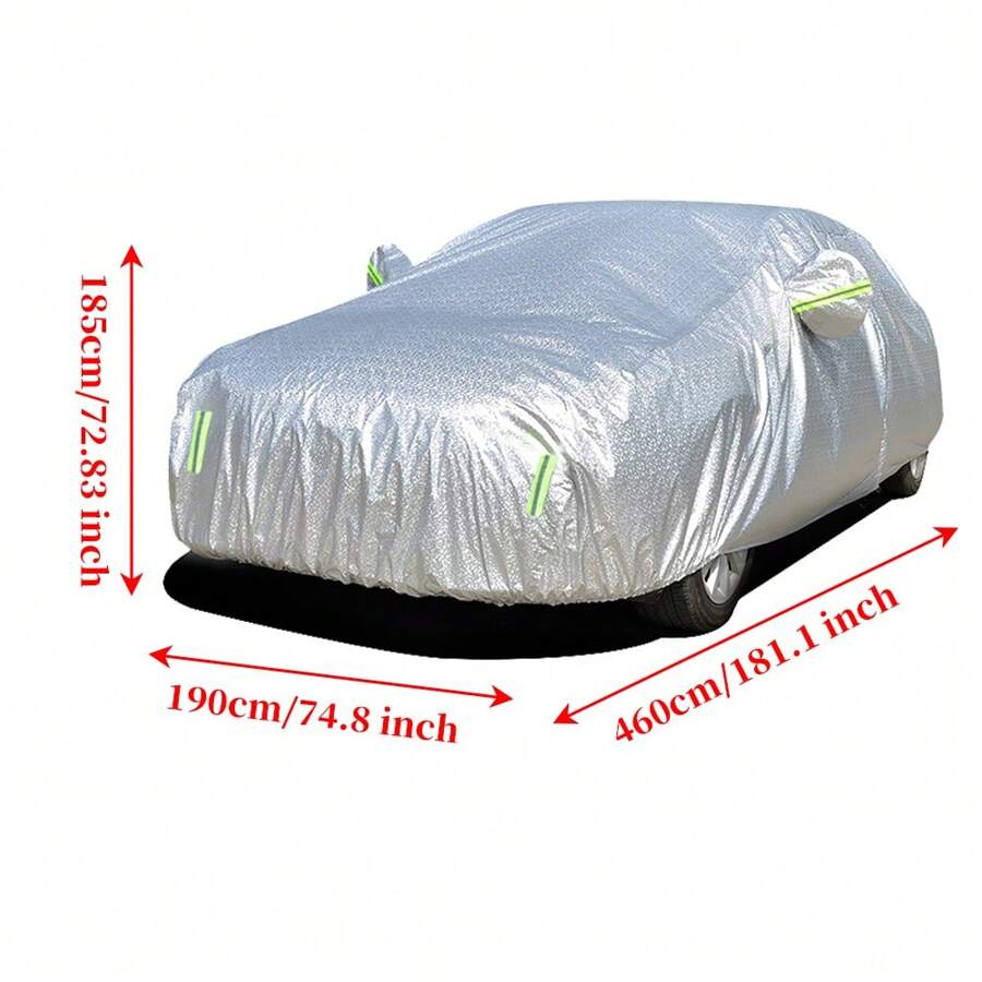 Aluminum Coating Car Coat Full Coverage Car Coat Car Windshield Protector, Windproof, Rainproof, Sunscreen, Waterproof, Dustproof, Portable Car Coat, Four-Season Universal, Foldable Protective Cover( YL)