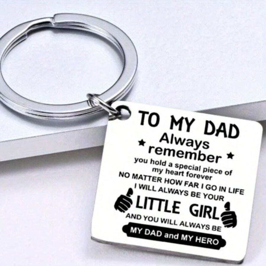 1pc Inspirational Key Chain Gift For Daughter, From Dad And Mom, Remember You Are Braver Than You Think