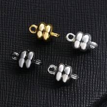 5 pares de conectores magnéticos de 7*12 mm de plata y KC oro para hacer joyas, brazaletes y collares