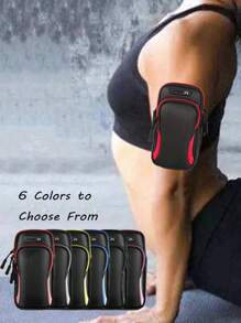 1PC Universal Waterproof Mobile Phone Arm Bag With Double Layer Zipper : The Perfect Outdoor Sports Arm Bag For Men - Adjustable Band For Running, Hiking, Cycling More! Securely Store Your Mobile Phones, Earphones, Small Charging Mini Bag Small Bag Mobile Phone Bag Pouch Running Accessories Gym Bag Waterproof Backpack