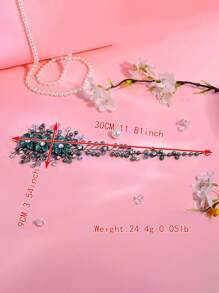 1件水钻花朵发箍，闪亮花环头饰，适合新娘、婚礼、节日、派对、庆典、日常休闲、情人节、新年嘉年华等场合佩戴。 - 紅色 - 查看 11