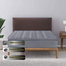 10"12" Thickness High Quality Grey Color Highly Breathable Cooling Gel Memory Foam Innerspring Hybrid Mattress Rolled Package In A Box 10 In 12 In King Queen Full Twinxl Twin