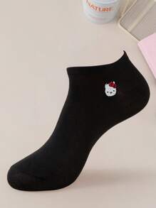 Sanrio 5 pares de calcetines cortos hasta la rodilla con diseño bordado de Hello Kitty de Sanrio, para mujeres y hombres/parejas. Los calcetines son personalizados, divertidos, alegres, coloridos y con diseños creativos de anime y dibujos animados. Son un regalo ideal para fiestas, cómodos y transpirables, mejoran la atmosfera familiar, son a la moda y adecuados tanto para hombres como para mujeres. Unos calcetines interesantes, locos, de anime y de colores múltiples.