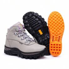 Bota Feminina Couro Legítimo com CA Trabalho Segurança Biqueira PVC