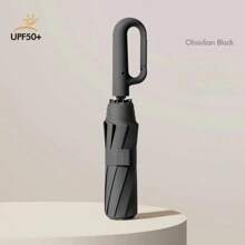 Ring Buckle Design 20 Rib Fully Automatic Umbrella For Men Folding Extra Large Strong Strong WOMEN'S Sunshade Double Umbrella - Black - View 2