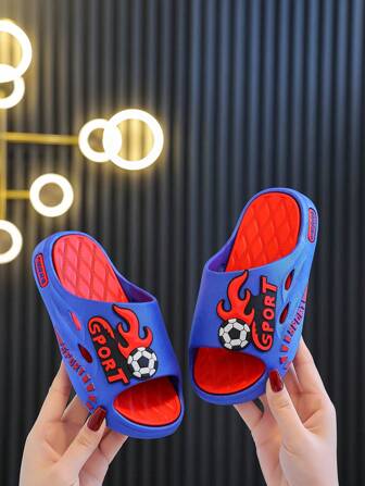 儿童夏季室内外休闲拖鞋，舒适防滑，软底，PVC鞋底，家居拖鞋