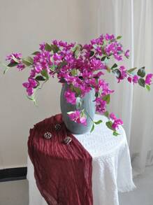 1PC/2PCS/4PCS 人造花丝绸九重葛枝带茎仿真梅花枝春季室内外花园门廊悬挂植物婚礼中心装饰桌花瓶中心装饰完美家居装饰